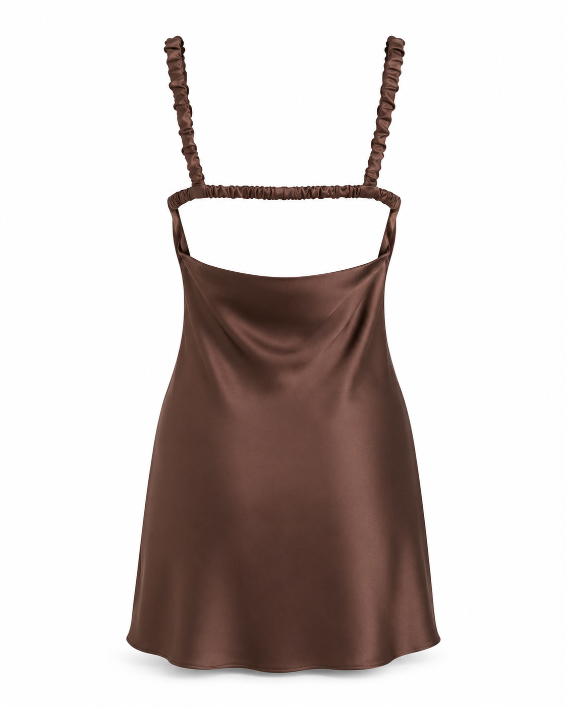 SILKY DRESS AUGUST CHOCO