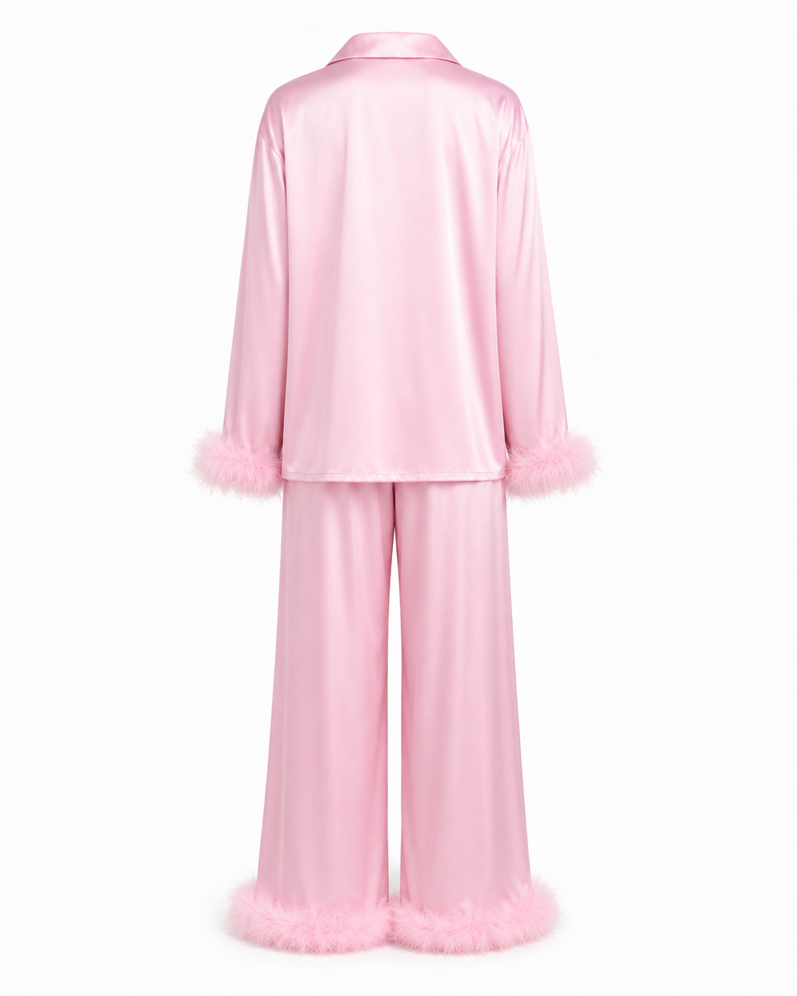 SILK SET WITH FEATHERS
